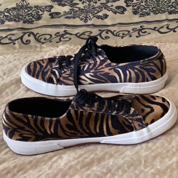 SUPERGA Animal Print Velvet Sneakers - Picture 5 of 11